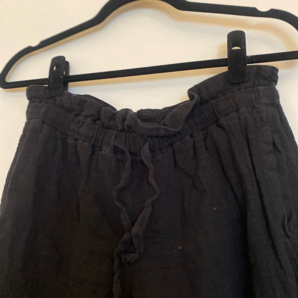 Hatch Black Drawstring Linen Pants - image 3